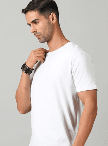 Men Regular Fit Crew-Neck Cotton T-Shirt