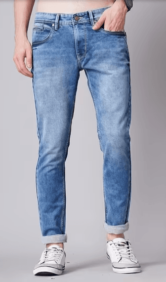 Men Mid-Wash Slim Fit Jeans