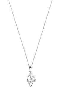 Anushka Sharma Silver Falling Dew Pendant with Box Chain