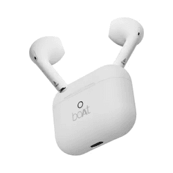 boAt Airdopes Alpha with 35 HRS Playback, 13mm Drivers, Dual Mics ENx & Beast Mode Bluetooth Headset  (Swedish White, In the Ear)