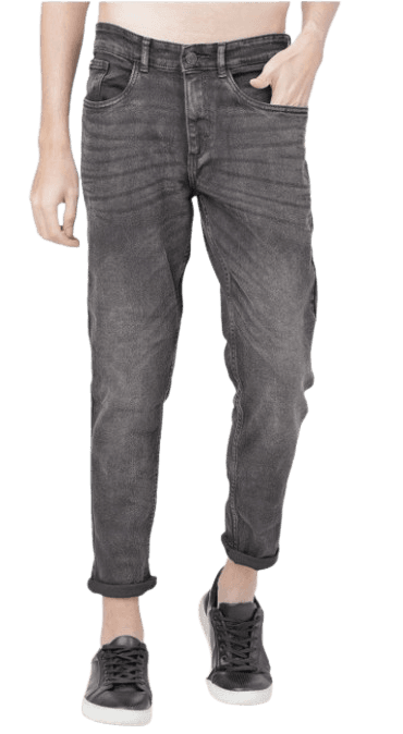 HIGHLANDER Men Black Tapered Fit Jeans