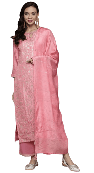 Libas Suit Set With Dupatta